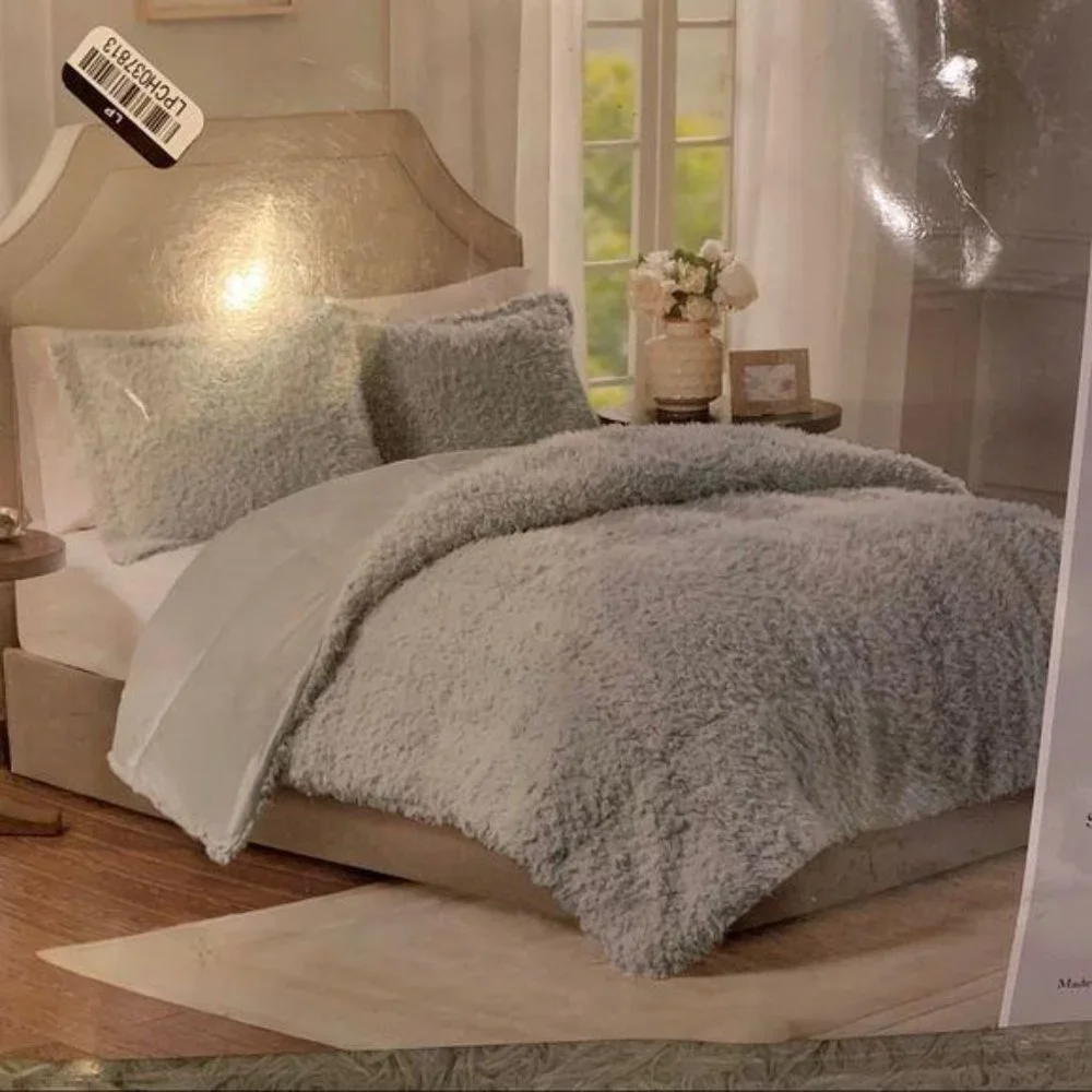 Madison Park Faux Mohair Mink Twin Comforter Set